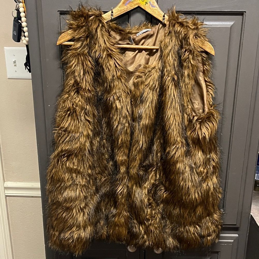 Poof faux fur vest